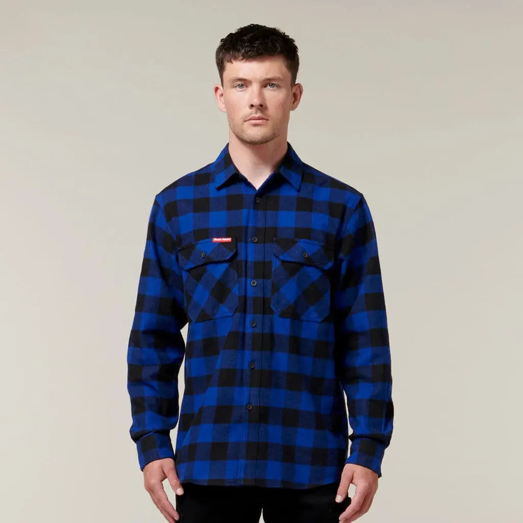 Hard Yakka Long Sleeve Check Flannel Shirt  Y07295 Metro Workwear.